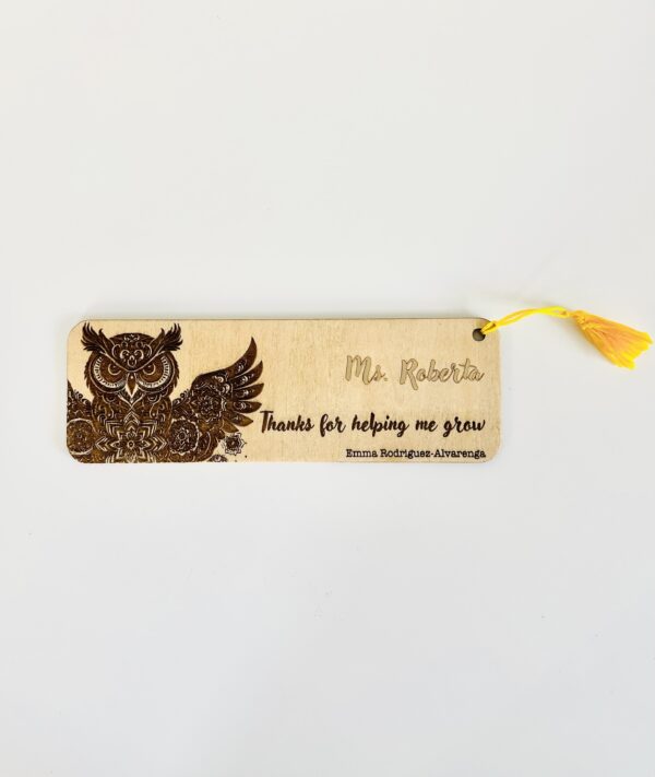 Engraved bookmark