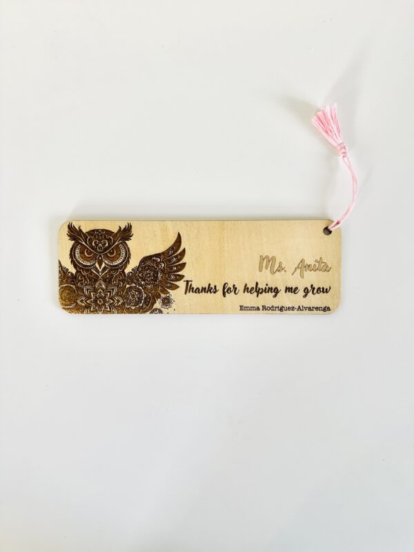 Engraved bookmark