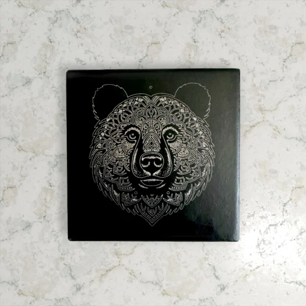 Wild Animals Black Ceramic Coasters