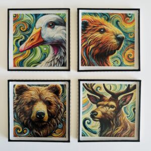 Handcrafted Animal Coasters Calgary