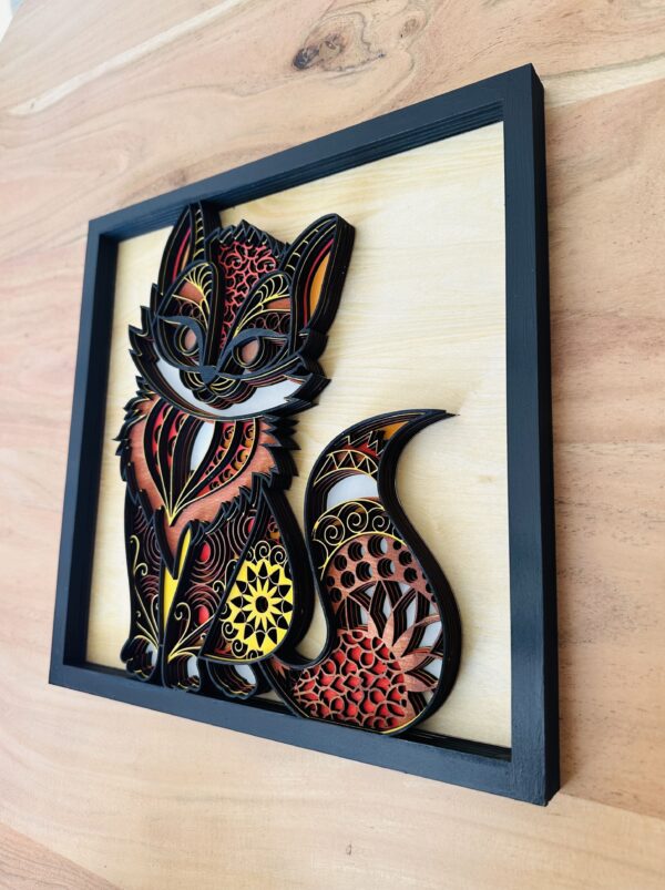 Multi-Layer Cat Wood Art Calgary